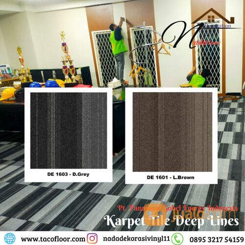 Karpet Kantor Kotak Deep Line Motif Garis Tebal 5 mm