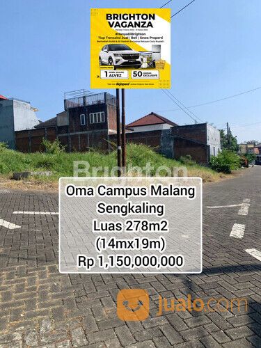 Tanah Murah Hook OMA CAMPUS SENGKALING Lowokwaru Malang dekat Kampus UMM UNISMA UNBRAW
