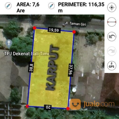 Tanah 7,6 are, Jl. Taman Giri Taman MUMBUL Bypass Ngurah Rai Benoa Kuta Selatan