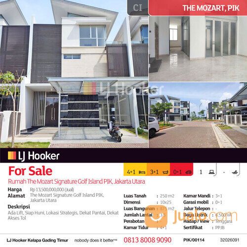 Rumah The Mozart Signature Golf Island PIK, Jakarta Utara