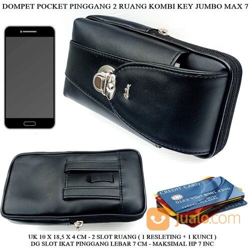 Dompet Resleting Combi hp Key Kulit Jumbo Max 7 Lacro