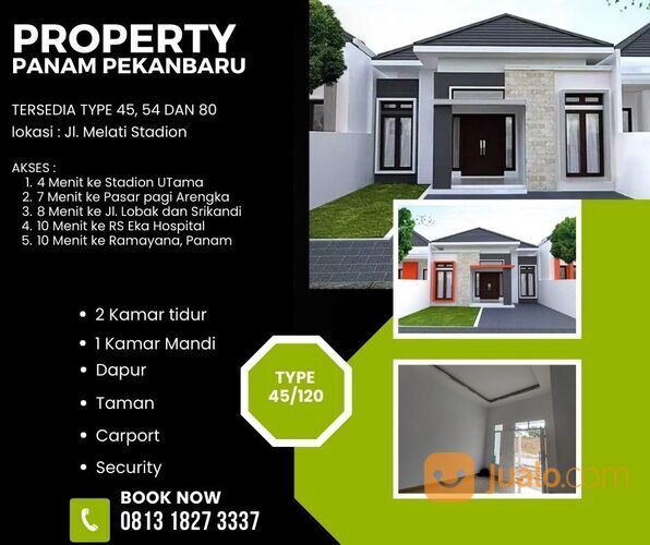 Cluster Melati Stadion Panam Pekanbaru type 45