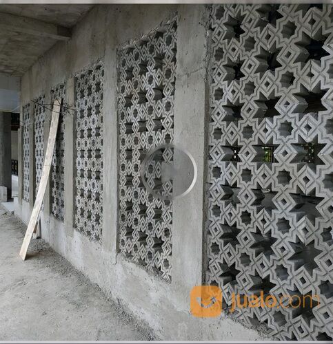 Panel dinding grc beton dan lis plang cawang