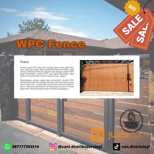 Pagar WPC/WPC Pagar Kayu Tersedia Banyak Pilihan - KA150S12