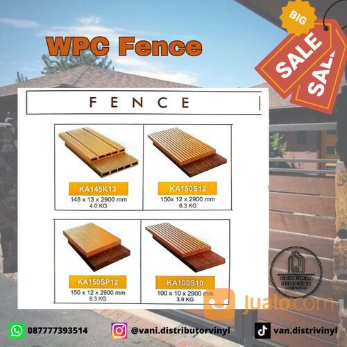 Pagar WPC/WPC Pagar Kayu Tersedia Banyak Pilihan - KA150S12