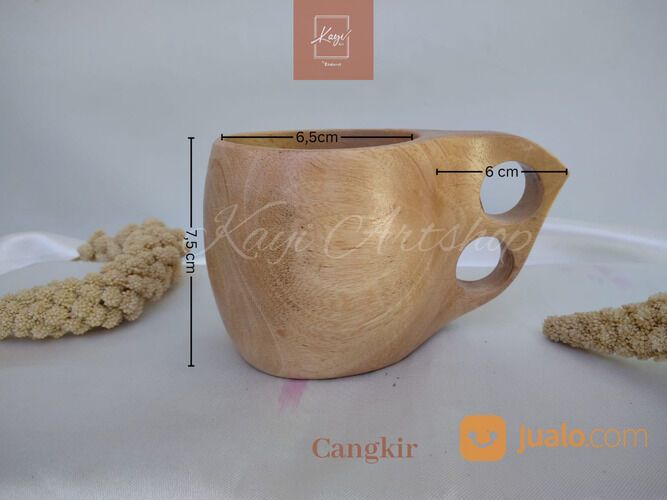 Set Tempat Minum | Cangkir Kayu | Gelas Kayu | Tatakan Kayu