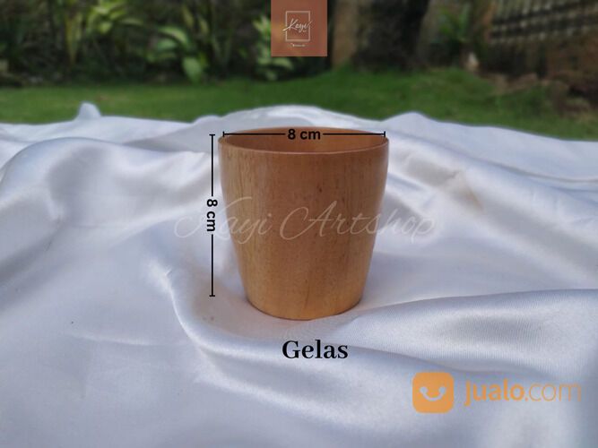 Set Tempat Minum | Cangkir Kayu | Gelas Kayu | Tatakan Kayu