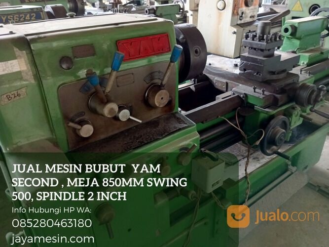 MESIN BUBUT BEKAS SECOND YAM MEJA 850MM SWING 500
