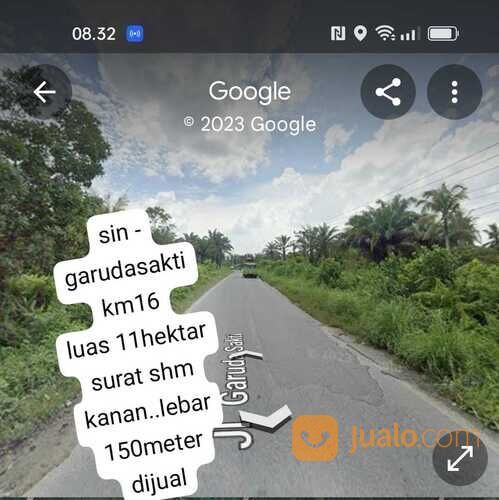 Tanah kebun sawit pinggir aspal garuda sakti