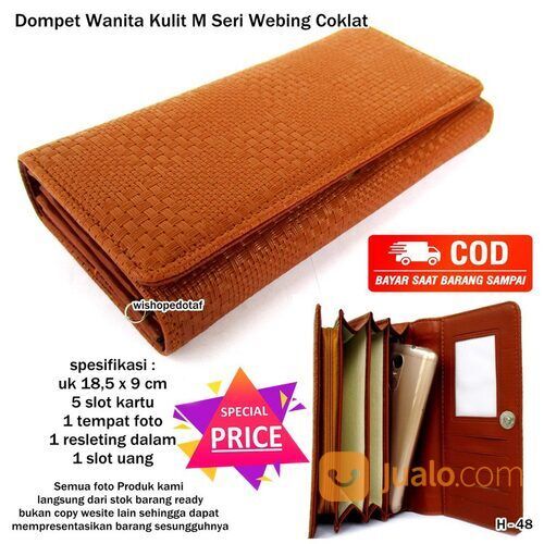 Dompet Simpel Lipat Kulit Webing Seri M Fashion