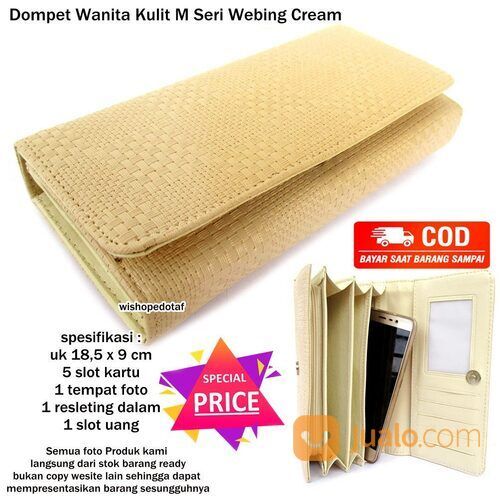Dompet Simpel Lipat Kulit Webing Seri M Fashion