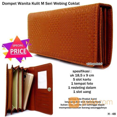 Dompet Simpel Lipat Kulit Webing Seri M Fashion