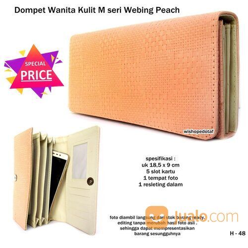 Dompet Simpel Lipat Kulit Webing Seri M Fashion