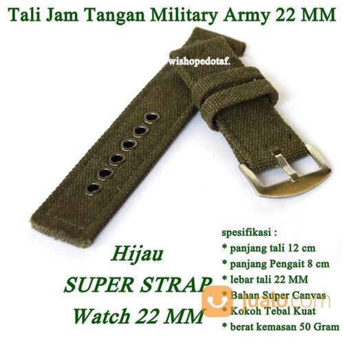 Tali Jam Tangan Military Army 22 MM Tebal
