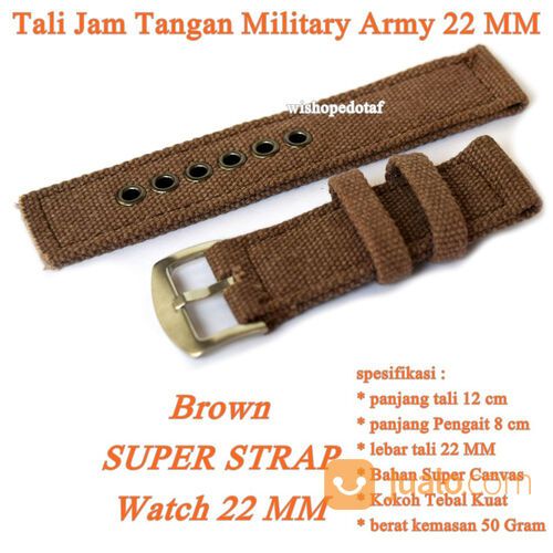 Tali Jam Tangan Military Army 22 MM Tebal