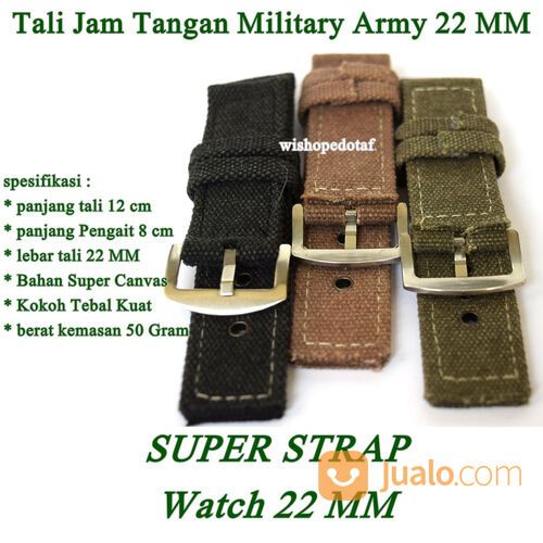 Tali Jam Tangan Military Army 22 MM Tebal