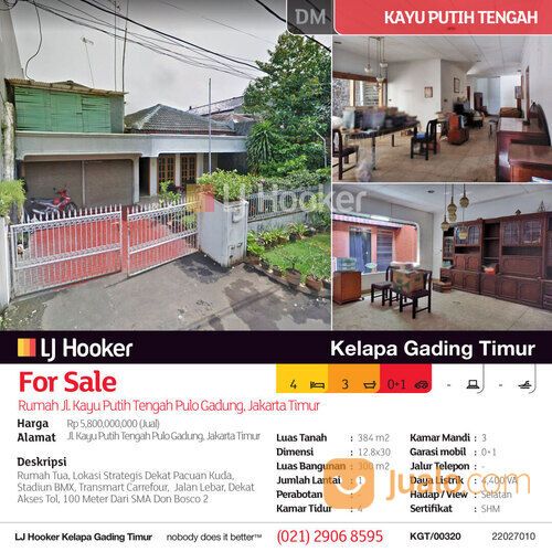 Rumah Jl. Kayu Putih Tengah Pulo Gadung, Jakarta Timur