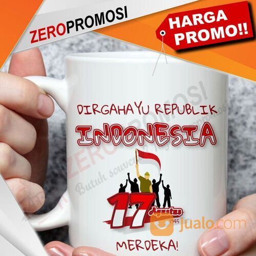 Souvenir Mug Gelas Hut Kemerdekaan RI