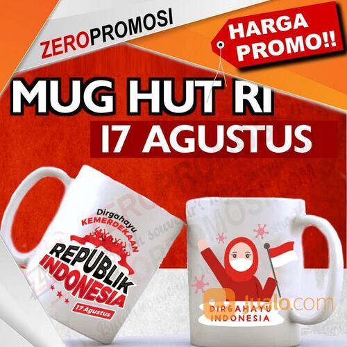 Souvenir Mug Gelas Hut Kemerdekaan RI