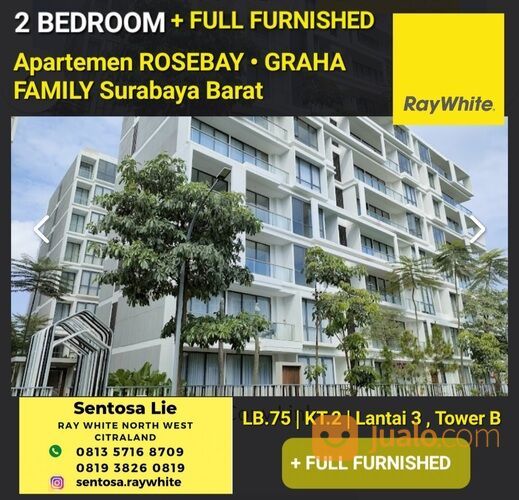 Apartemen The Rosebay 2 Bedroom Full Furnished Tower B, Lantai 3