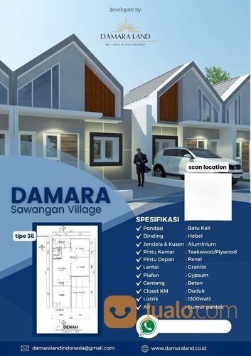 Rumah Murah Dalam Cluster Area Sawangan Dekat Pintu Tol Sawangan