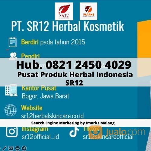 Hub. 0821 2450 4029, Pusat Produk Herbal Indonesia Kosmetik SR12