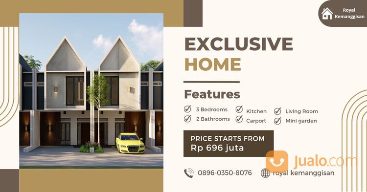Investasi properti dan hunian dua lantai terbaik Royal Kemanggisan Magelang