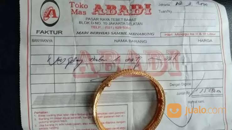 MENERIMA EMAS TANPA SURAT