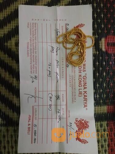 MENERIMA EMAS TANPA SURAT