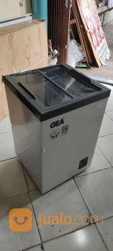 PROMO CUCI GUDANG GEA SD-103 SLIDING FLAT GLASS FREEZER/KULKAS KACA