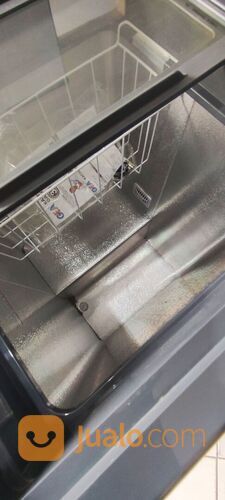 PROMO CUCI GUDANG GEA SD-103 SLIDING FLAT GLASS FREEZER/KULKAS KACA