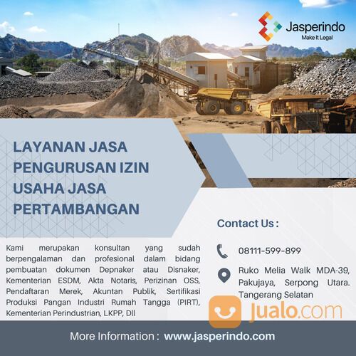 PENGURUSAN IZIN USAHA JASA PERTAMBANGAN