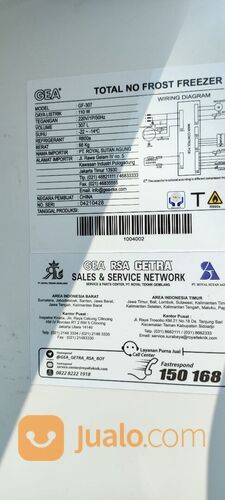 PROMO CUCI GUDANG Gea GF-307 Upright Freezer With Drawer No Frost Multi Flow System (T)