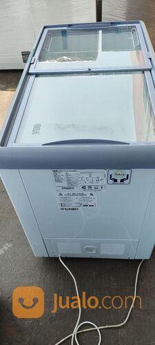 PROMO CUCI GUDANG Gea SD-256 Sliding Flat Glass Freezer / Freezer Kaca Datar (256 Liter) (T2)