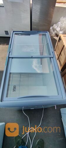 PROMO CUCI GUDANG Gea SD-256 Sliding Flat Glass Freezer / Freezer Kaca Datar (256 Liter) (T2)