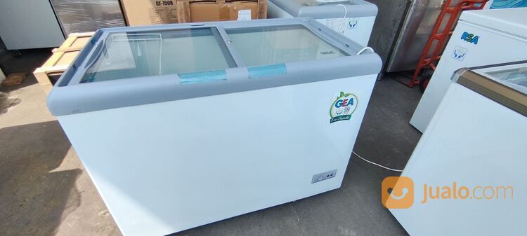 PROMO CUCI GUDANG Gea SD-256 Sliding Flat Glass Freezer / Freezer Kaca Datar (256 Liter) (T2)