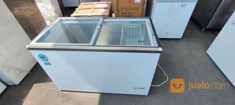 PROMO CUCI GUDANG RSA XS-320 Kulkas Pemajang Es Krim Sliding Flat Glass Freezer Box (T)