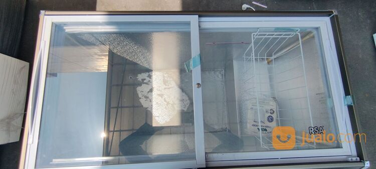 PROMO CUCI GUDANG RSA XS-320 Kulkas Pemajang Es Krim Sliding Flat Glass Freezer Box (T)