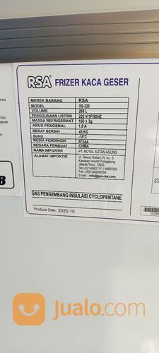 PROMO CUCI GUDANG RSA XS-320 Kulkas Pemajang Es Krim Sliding Flat Glass Freezer Box (T)