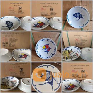 Piring Lontong Keramik Bunga Kembang Ayam Winston Dynasty