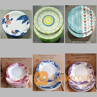Piring Lontong Keramik Bunga Kembang Ayam Winston Dynasty
