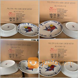 Piring Lontong Keramik Bunga Kembang Ayam Winston Dynasty