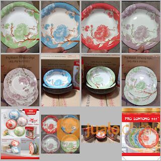 Piring Lontong Keramik Bunga Kembang Ayam Winston Dynasty
