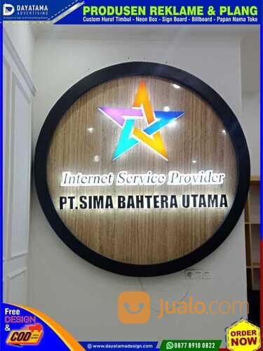 Papan Nama Kantor Huruf Timbul dan Neon Box Murah