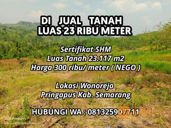 TANAH MURAH 2 HEKTAR DI WONOYOSO PRINGAPUS KAB. SEMARANG