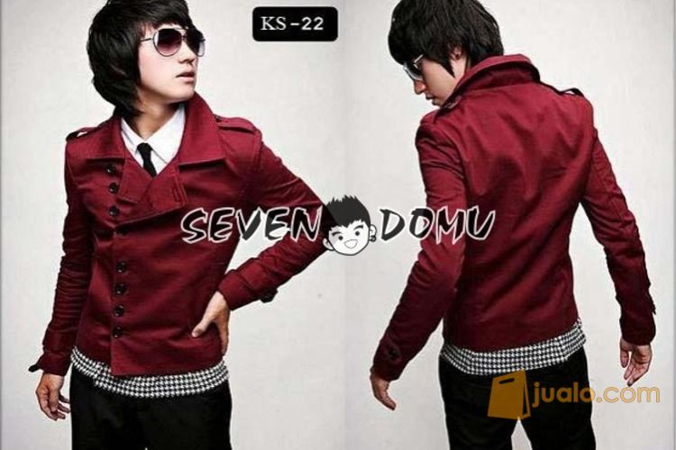 Jas Pria Merah, Jas Pria Muda, Jas Pria Korean Style