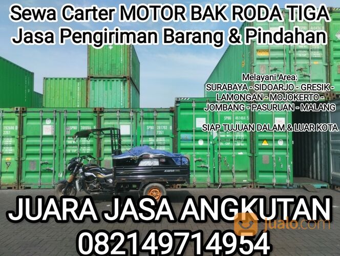 MOJOSARI Sewa Carteran Jasa Angkut Pindahan Kirim Barang Motor Roda Tiga Viar Tossa Fukuda Dorkas