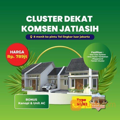Rumah baru Siap huni Komsen Jatiasih Kota Bekasi