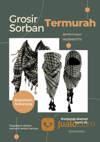 Pusat Grosir Sorban Semarang Keren Dan Murah - 082139653775