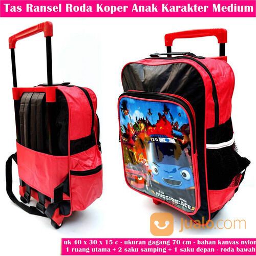 Tas Sekolah roda Ransel Bus Red - Blue